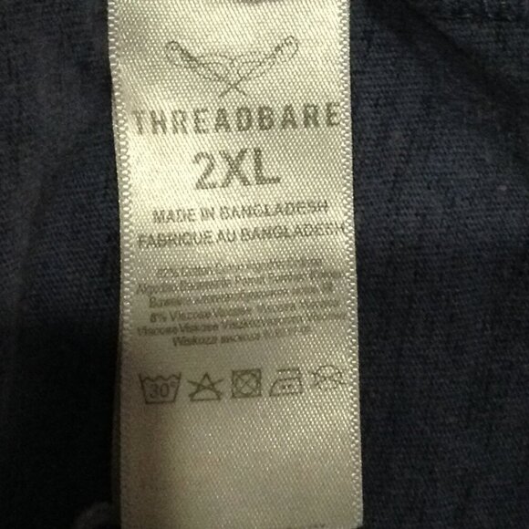 Threadbare (British) XXL Tee; Heathered Blue, Classic, Logo, Trending, Casual - Picture 6 of 6